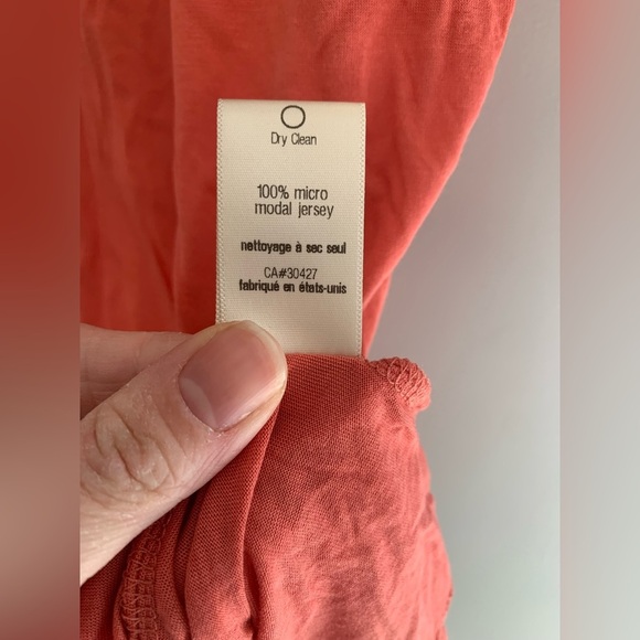 Womens Development by Erica Davies Coral Short Flutter Sleeve Smock Neck Top L - Picture 6 of 9